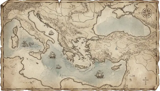 Base de mapa em pergaminho